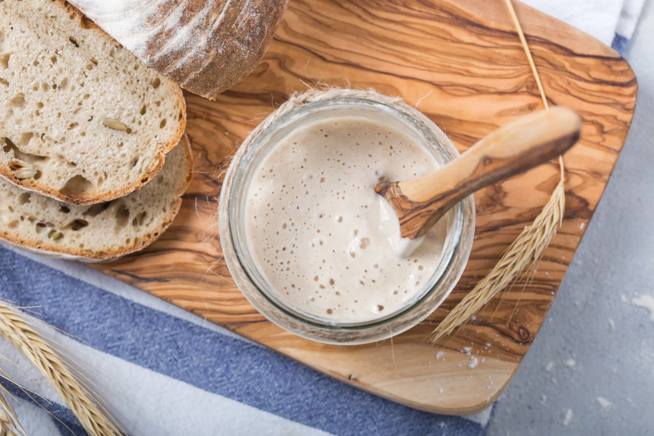 Rye and wheat sourdough starter